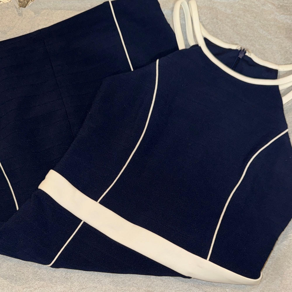 Guess Elegant Navy and White Women's dress